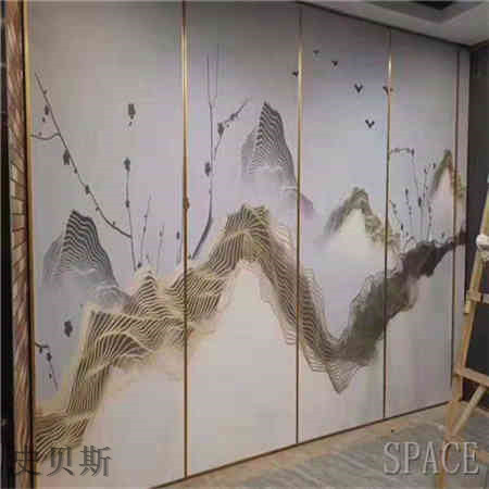 赤坎酒店隔断,赤坎移动隔断铝外框.jpg